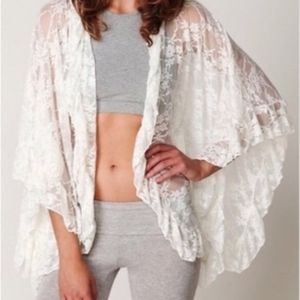 NWOT Free People Intimately Lace Kimono Cardigan